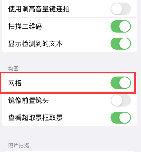 新罗苹果手机维修网点分享iPhone如何开启九宫格构图功能 