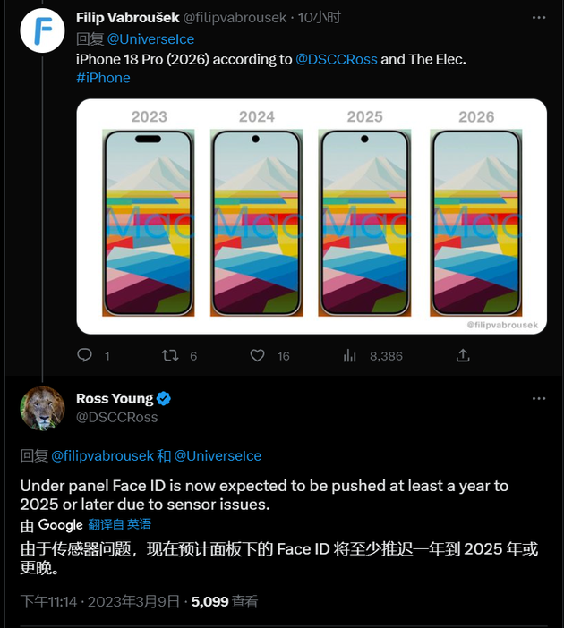 新罗苹果手机维修分享:屏下Face ID有什么优势？iPhone何时会有屏下Face ID？ 